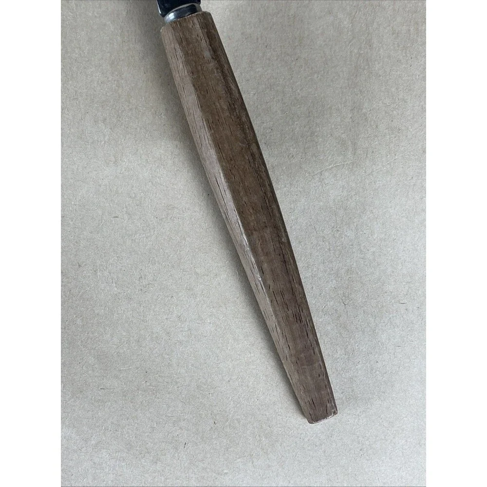 Vintage MCM Cheese Plane Slicer Stainless Steel‎ Serrated Edge Wood Handle Japan